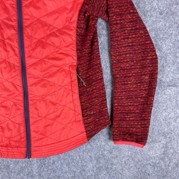 TITLE NINE Jacket Womens Large Red Hybrid‎ Quilted Wool Blend Full Zip - Picture 5 of 14